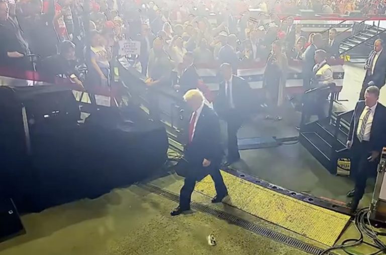 Video Shows Man Throw Phone at Trump As He Exited Rally